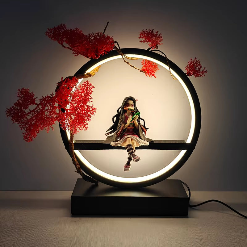 USB Plug in One Piece Zoro 3D LED Night Light Anime Lamp Light RGB Dimmable Table Light Bedroom Desk Decorative Gift Anime Fans